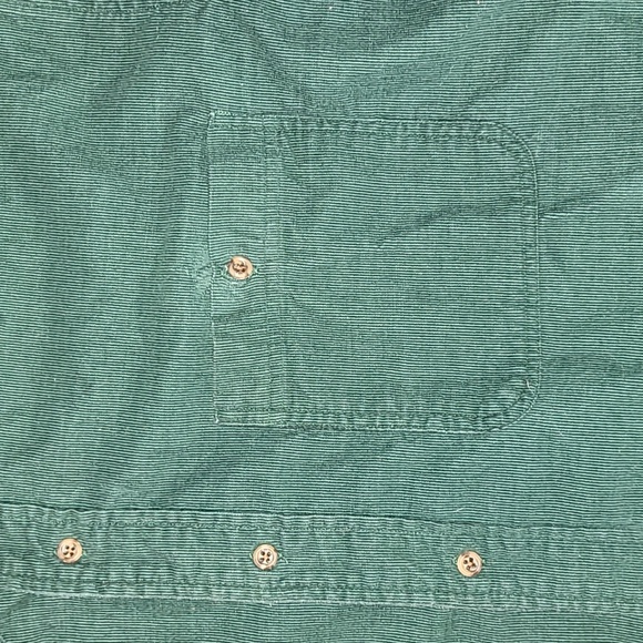 Vintage. Made in USA. Lands' End. 💯 Cotton mini-corduroy button-up Men's L - Picture 6 of 14